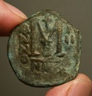 B16-73 Byzantine   Heraclius 610-641ad   Ae Follis   Nicomedia Mint  Year 3