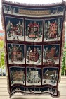 Vintage Dept 56 Heritage Christmas Village Afghan 100  Cotton Throw Blanket Usa