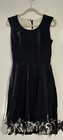 Vintage 60s Alfred Werber Fit   Flare Cocktail Dress Overlay Flaps W feathers 12