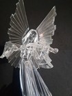 Clear Acrylic Lucite Angel With Violin  Freestanding 16 5 
