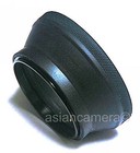 52mm Collapsible Rubber Lens Hood Sun Shade Screw-in Metal Double Threads Ring