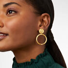 Julie Vos Astor Gold Cubic Zirconia Disc Stud Earrings On-trend Jewelry