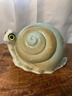 Vintage Lefton Japan   3893 Blue   Brown Snail Coin Bank Collectible