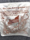 Antique Wwii Silk Banner Dated Sept 2  1945  Unconditional Surrender Original 