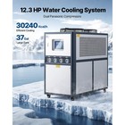Industrial Air-cooled Water Chiller  12 3hp  37-gallon Tank  Led Screen