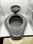 Antique Gray Graniteware Enamelware Bedpan With Funnel   Vintage Medical Supply
