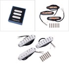 Alnico V Humbucker Pickup Neck Middle Bridge Set For Stratocaster Strat St White