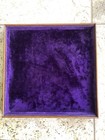 Antique Stackable Tiger Oak Jewelry Store Purple Velvet Display Tray
