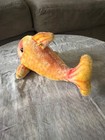  Vintage Steiff Mohair Orange Fish    flossy  Germany 11  Inches 1960 s Excellent 