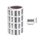 5001 To 6000 Consecutive Number Stickers Inventory Label Black Numbers