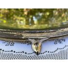 Antique 1930s Silver-plated Footed Plateau Beveled Mirror Vanity Tray