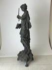 Pair Of Fine 19 Century French Bronze 18   h Figurine