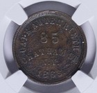 1863 Cafe Autenrieth Civil War Token Struck Over 1859 Indian Cent Ngc Unc R-10