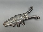 Vintage Cast Iron Black Cricket Boot Jack  beetle  Boot Puller   Doorstop Wilton