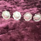 4 Vintage Sterling Silver 1 In Scalloped Conchos 