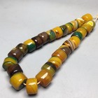 Men Tibetan Old Agate Colourful Dzi  Beads Prayer Lucky Totem Amulet Bracelet