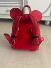 Loungefly Disney   s Red Minnie Mouse Faux Leather Mini Backpack With Ears Set