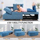 Futon Couch 4 In 1 Sleeper Sofa Couch Bed With Removable Armrests 2 Throw Pillow
