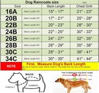 Dog Raincoat  Reflective Strip Hoodie  Poncho  a1-yellow  24b  back Length 24  