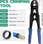 Pex Crimping Tool For Copper Rings 1 2    3 4   Plumbing Tool With Go no-go Gaug