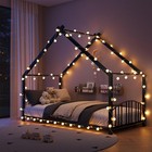 Twin full Size House Floor Bed For Kids Boys girls Modern Metal Bed Frame Sturdy