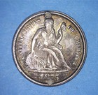 Ef Sharpness 1875 Usa Dime Love Token W  Finely Engraged Reverse -  93362350     