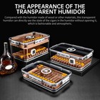 Cigar Humidor Clear Acrylic Spanish Cedar S  holds 20-30 Cigars  