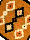Extraordinary Navajo Rug fiery Bryce Canyon Coloration handspun Wool c1950 mint 