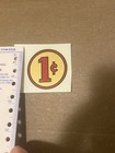 Vintage Gold 1 Cent Waterslide Decal Candy Penut Gumball  Vending Machine  164 