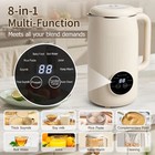 8 In 1 Automatic Nut Milk Maker With 12 Blades  50oz Almond Soy Milk Machine
