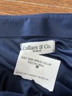Nwot Collars And Co Collar Polo Golf Shirt Mens Xl Dark Blue Navy Solid