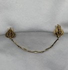 Vintage Sweater Clips Gold Tone Floral Components Delicate Link Chain Not Signed