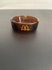 Vintage Mcdonald s Amber honey Gold Glass Spiral Bottom Ashtray Rare 