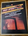 Williams High Speed Pinball Brochure New Stored Perfect Condition 1985 Must See 