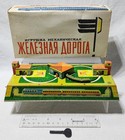 Russian Wind Up Tin Toy Train Soviet Union Era  cppc  Original Box Lithograph 