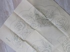 Vtg Transfer 7003 Roses Collar Sleeve Cuffs Scalloped Embroidery Pattern Unused