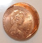 1980 Canada Cent Off Center Error Strike