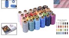 24 Assorted Colors Waxed Thread - 0 8mm 55x24 Yards For Leather Crafts   Sewing