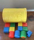 Vintage 1977 Fisher Price Baby s First Blocks Shape Sorter W  12 Blocks Toy  414