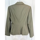 Antonio Melani Women 6 Pinstripe Blazer Jacket Olive Green Small Career Wear Top