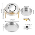 6l 6 3qt Roll Top Chafing Dish Food Warmer Buffet Set Servers For Parties