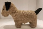 Antique Stuffed Dog 11    Mohair Hard Filling 1920s-1930s Tin Eyes No Markings