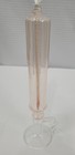 Vintage Two Glass Chambersticks Candle Oil Burners W handles   Wax Drip Lt Pink
