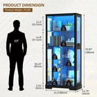 71  Tall Display Cabinet With Glass Doors  Action Figure Cabinet With Led Lights