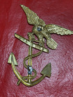 Usmc Marine Corps 1820-1859 Pre Cw Eagle And Anchor Plate For Shako