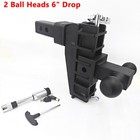 Ball Trailer Hitch 2  Receiver 6 Inch Drop Adjustable Towing Hitch Ball Mount
