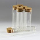 Wholesale 3ml - 650ml Small Clear Glass Bottles Tiny Wide Opening Jars With Cork