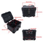 Aluminum Top Case Motorcycle Black Trunk X-patterned Clock Model Luggage 45l