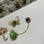 Lot Of 3 Vintage - Modern Costume Jewelry Brooches   Pins
