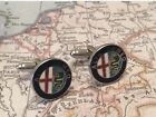 Alfa Romeo Silver Car Logo Cufflinks Formal Business Wedding Gift For Suit Shirt